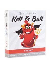 Стимулирующий презерватив-насадка Roll   Ball Cherry - Sitabella - купить с доставкой в Калуге