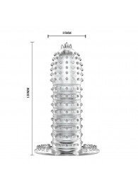Закрытая прозрачная насадка Crystal sleeve - 12 см. - Erowoman-Eroman - в Калуге купить с доставкой