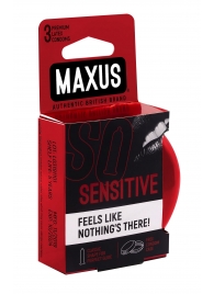 Ультратонкие презервативы в железном кейсе MAXUS Sensitive - 3 шт. - Maxus - купить с доставкой в Калуге