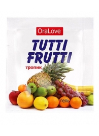 Пробник гель-смазки Tutti-frutti со вкусом тропических фруктов - 4 гр. - Биоритм - купить с доставкой в Калуге