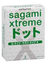 Презервативы Sagami Xtreme SUPER DOTS с точками - 3 шт. - Sagami - купить с доставкой в Калуге