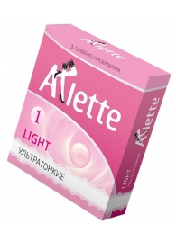 Ультратонкие презервативы Arlette Light - 3 шт. - Arlette - купить с доставкой в Калуге