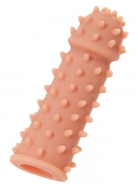 Телесная реалистичная насадка KOKOS Extreme Sleeve 03 с дополнительной стимуляцией - 12,7 см. - KOKOS - в Калуге купить с доставкой