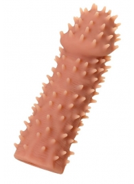 Телесная реалистичная насадка KOKOS Extreme Sleeve 07 с дополнительной стимуляцией - 12,7 см. - KOKOS - в Калуге купить с доставкой