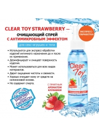 Очищающий спрей для игрушек CLEAR TOY Strawberry - 100 мл. - Биоритм - купить с доставкой в Калуге