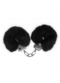 Черные меховые наручники Love с ключиками - Baile - купить с доставкой в Калуге