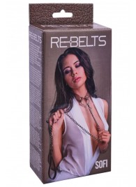 Коричневый поводок и чокер с кольцом Sofi - Rebelts - купить с доставкой в Калуге