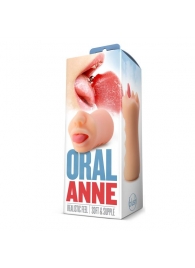 Телесный мастурбатор-ротик с язычком Oral Anne - Blush Novelties - в Калуге купить с доставкой