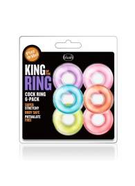 Набор из 6 эрекционных колец King of the Ring - Blush Novelties - в Калуге купить с доставкой