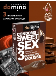 Презервативы для орального секса DOMINO Sweet Sex с ароматом шоколадного мусса - 3 шт. - Domino - купить с доставкой в Калуге
