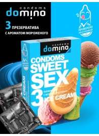 Презервативы для орального секса DOMINO Sweet Sex с ароматом мороженого - 3 шт. - Domino - купить с доставкой в Калуге