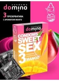 Презервативы для орального секса DOMINO Sweet Sex с ароматом манго - 3 шт. - Domino - купить с доставкой в Калуге