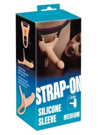 Силиконовый полый страпон на ремнях Silicone Strap-on - 16 см. - Orion - купить с доставкой в Калуге