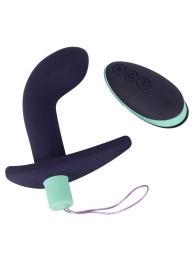 Темно-фиолетовый вибростимулятор простаты с пультом ДУ Remote Controlled Prostate Plug - Orion - в Калуге купить с доставкой