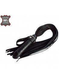 Черная плеть  Ковбой  с ручкой-фаллосом - 55 см. - Sitabella - купить с доставкой в Калуге
