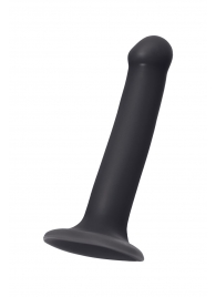 Черный фаллос на присоске Silicone Bendable Dildo M - 18 см. - Strap-on-me - купить с доставкой в Калуге