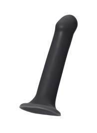 Черный фаллос на присоске Silicone Bendable Dildo L - 19 см. - Strap-on-me - купить с доставкой в Калуге