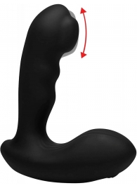 Черный стимулятор простаты Alpha-Pro 7X P-Milker Silicone Prostate Stimulator with Milking Bead - XR Brands - в Калуге купить с доставкой