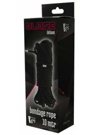 Черная веревка для бондажа BONDAGE ROPE - 10 м. - Dream Toys - купить с доставкой в Калуге