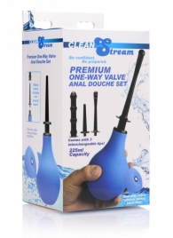 Анальный душ с 3 насадками Premium One-way Valve Anal Douche Set - XR Brands - купить с доставкой в Калуге