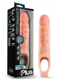 Телесный реалистичный фаллоудлинитель 9 Inch Silicone Cock Sheath Penis Extender - 22,86 см. - Blush Novelties - в Калуге купить с доставкой