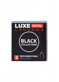 Черные презервативы LUXE Royal Black Collection - 3 шт. - Luxe - купить с доставкой в Калуге