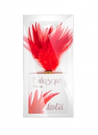 Красный перьевой тиклер Plume - 23 см. - Lola Lingerie - купить с доставкой в Калуге