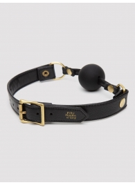 Черный кляп-шар Bound to You Faux Leather Ball Gag - Fifty Shades of Grey - купить с доставкой в Калуге