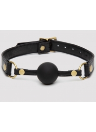 Черный кляп-шар Bound to You Faux Leather Ball Gag - Fifty Shades of Grey - купить с доставкой в Калуге
