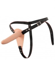 Телесный поясной страпон с вибрацией Vibrating Strap-On - 15,7 см. - Orion - купить с доставкой в Калуге