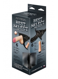 Черный пояс для женщин BEST SELECT с 3 насадками - LOVETOY (А-Полимер) - купить с доставкой в Калуге