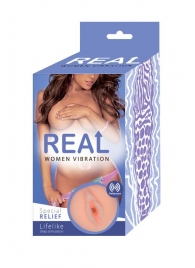 Телесный вибромастурбатор-вагина Real Women Vibration - Real - в Калуге купить с доставкой