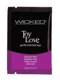 Лубрикант на водной основе для использования с игрушками WICKED Toy Love - 3 мл. - Wicked - купить с доставкой в Калуге