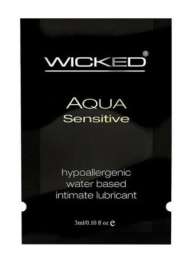 Мягкий лубрикант на водной основе WICKED AQUA Sensitive - 3 мл. - Wicked - купить с доставкой в Калуге