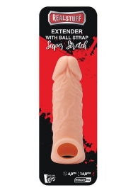 Телесная насадка EXTENDER WITH BALL STRAP 5.5 - 14 см. - Dream Toys - в Калуге купить с доставкой