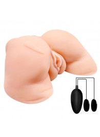 Телесная вибровагина Julie с 2 рабочими отверстиями - Baile - в Калуге купить с доставкой