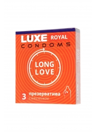 Презервативы с продлевающим эффектом LUXE Royal Long Love - 3 шт. - Luxe - купить с доставкой в Калуге