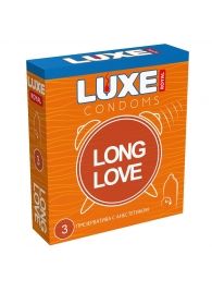 Презервативы с продлевающим эффектом LUXE Royal Long Love - 3 шт. - Luxe - купить с доставкой в Калуге