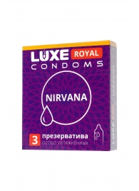 Презервативы с увеличенным количеством смазки LUXE Royal Nirvana - 3 шт. - Luxe - купить с доставкой в Калуге