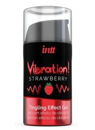 Жидкий интимный гель с эффектом вибрации Vibration! Strawberry - 15 мл. - INTT - купить с доставкой в Калуге