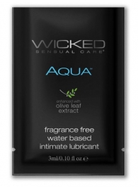 Легкий лубрикант на водной основе с алое Wicked Aqua - 3 мл. - Wicked - купить с доставкой в Калуге