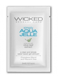 Гель-лубрикант Simply Aqua Jelle - 3 мл. - Wicked - купить с доставкой в Калуге