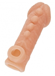 Телесная закрытая насадка с шишечками Cock Sleeve Size S - 13,8 см. - KOKOS - в Калуге купить с доставкой