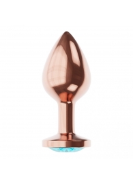 Пробка цвета розового золота с малиновым кристаллом Diamond Topaz Shine L - 8,3 см. - Lola Games - купить с доставкой в Калуге