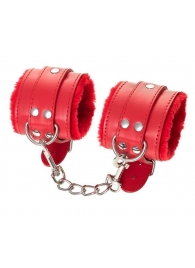 Красные наручники Anonymo из искусственной кожи - ToyFa - купить с доставкой в Калуге