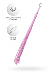 Розовый флоггер Anonymo - 64 см. - ToyFa - купить с доставкой в Калуге