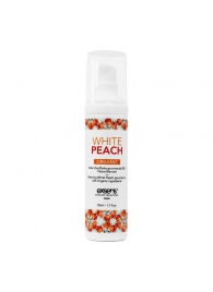 Разогревающее массажное масло Gourmet White Peach Organic с органическими ингредиентами - 50 мл. - Exsens - купить с доставкой в Калуге