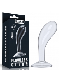 Прозрачный стимулятор простаты Flawless Clear Prostate Plug - 15 см. - Lovetoy - в Калуге купить с доставкой