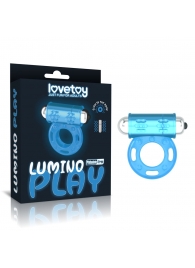 Голубое, светящееся в темноте эрекционное виброкольцо Lumino Play Vibrating Penis Ring - Lovetoy - в Калуге купить с доставкой