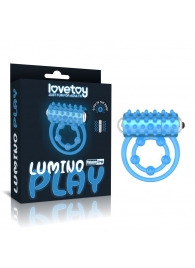 Голубое, светящееся в темноте виброкольцо Lumino Play Vibrating Penis Ring - Lovetoy - в Калуге купить с доставкой